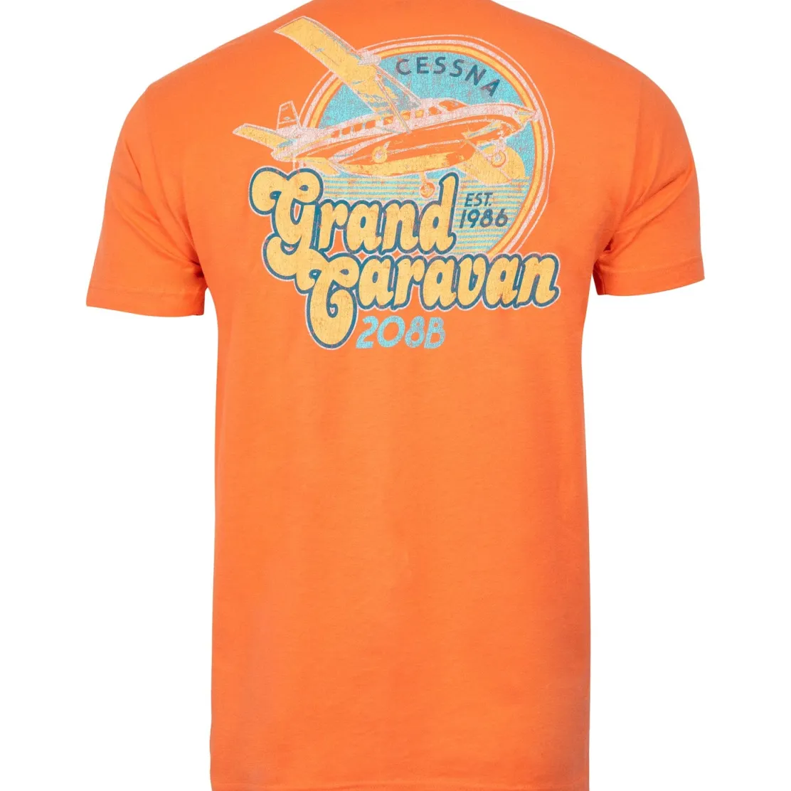 Cessna 208B Retro Pilot T-Shirt by Aeroplane Apparel Co.