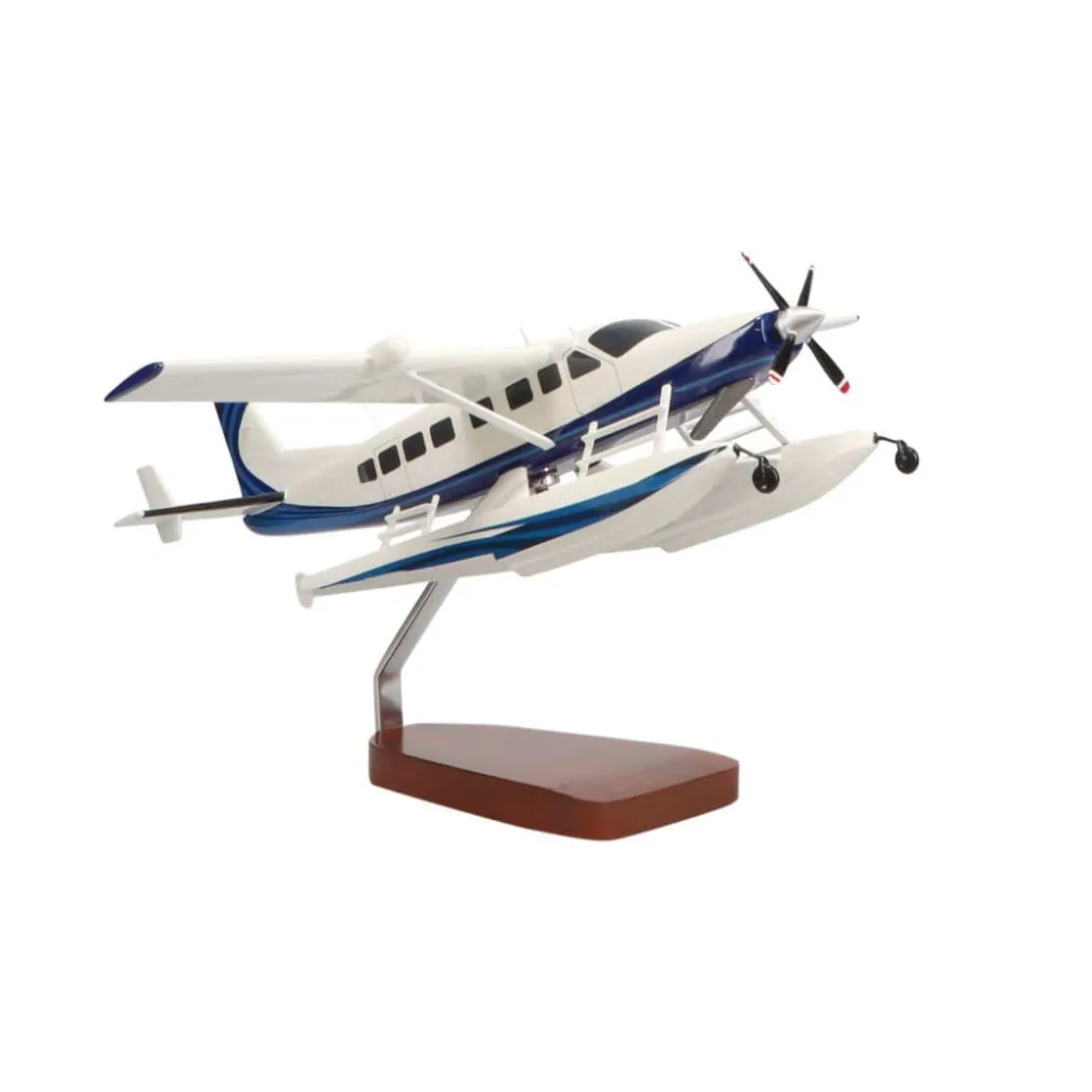 Cessna 208 Caravan on Floats Large Mahogany Model