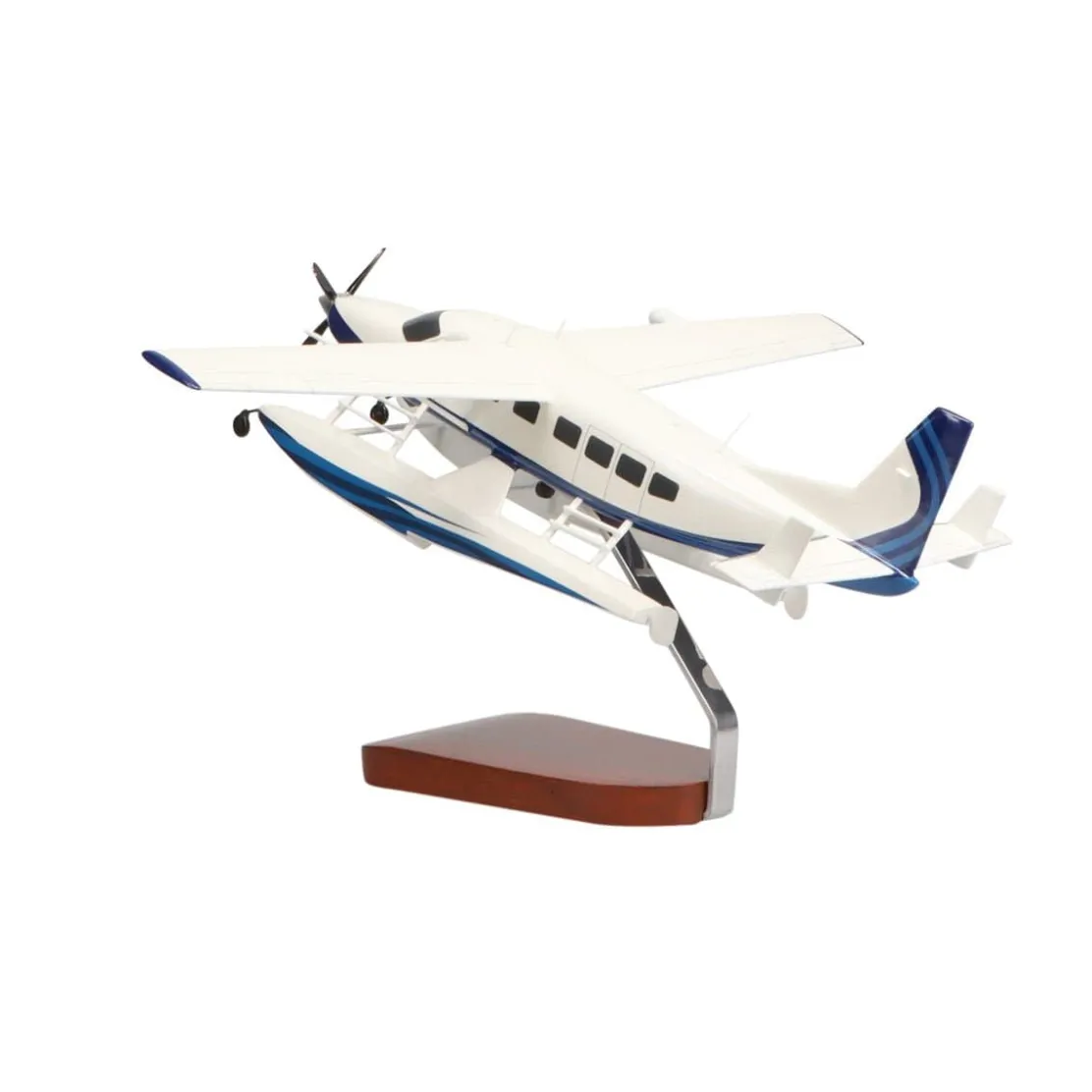 Cessna 208 Caravan on Floats Large Mahogany Model
