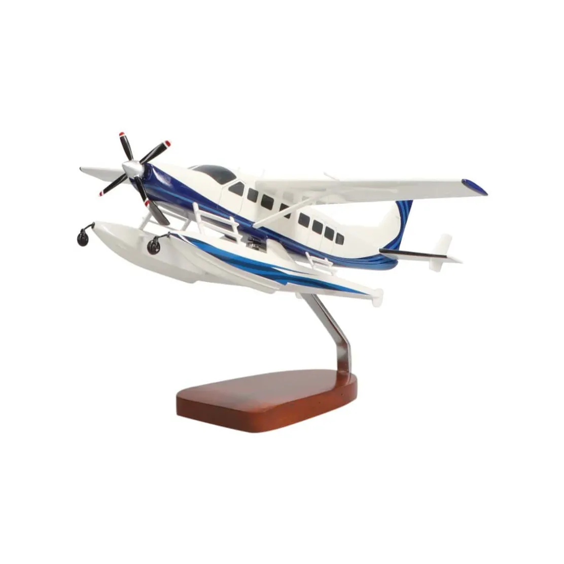 Cessna 208 Caravan on Floats Large Mahogany Model