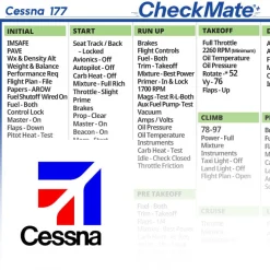 Cessna 177 Checkmate+ Standard Size Comprehensive Pilot Checklist (Modernized and Updated)