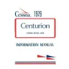 Cessna 210N Centurion 1979 Pilot's Information Manual (D1151-13)