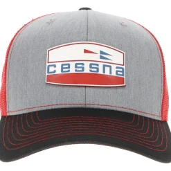 Cessna 70's Crest Logo Richardson 112 Velocity Trucker Hat - Red/White/Blue