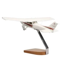 Cessna 172 Skyhawk SP (Red) Clear Canopy Large Mahogany Model