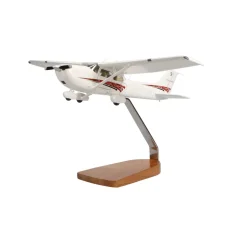 Cessna 172 Skyhawk SP (Red) Clear Canopy Large Mahogany Model