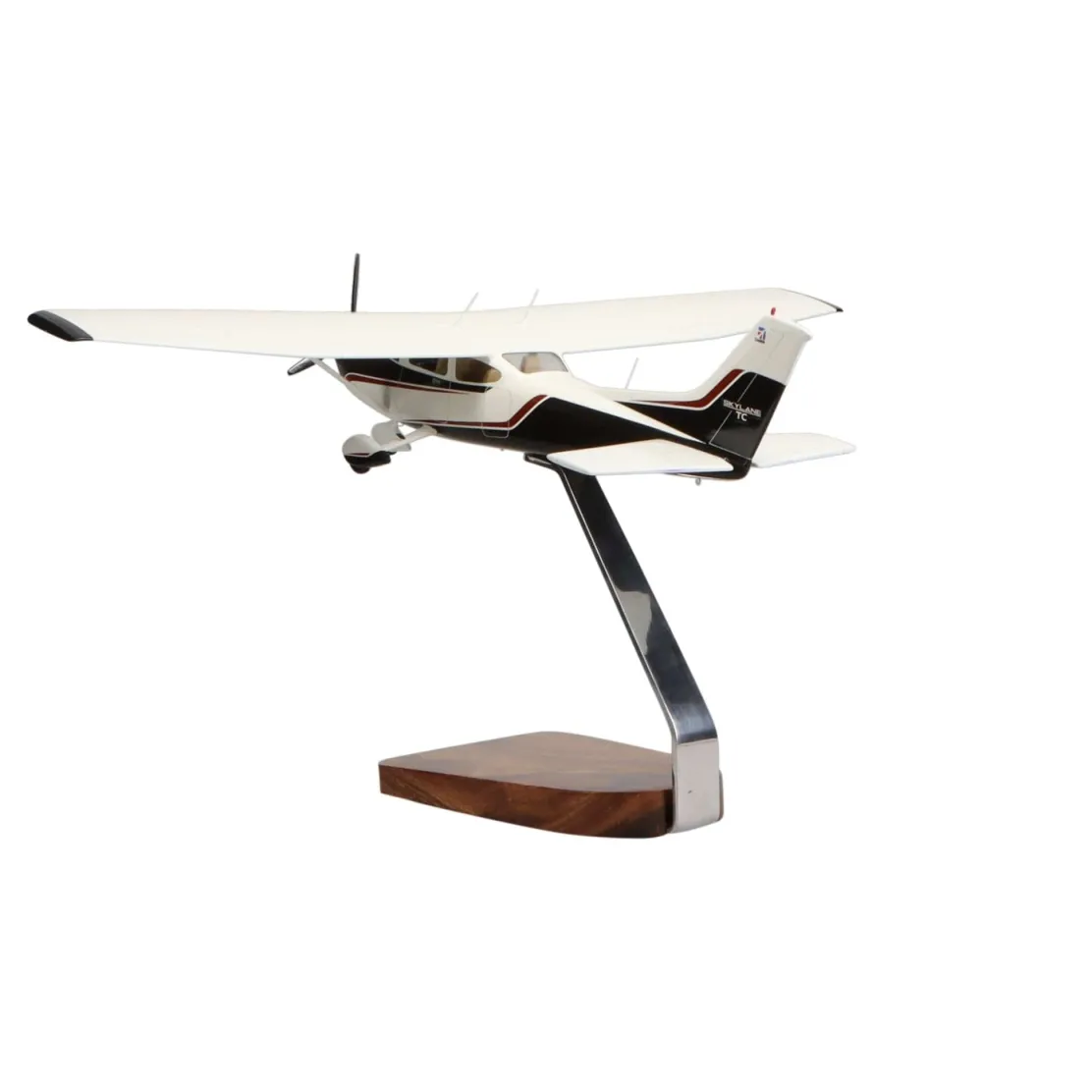 Cessna 182 Skylane Clear Canopy Large Mahogany Model
