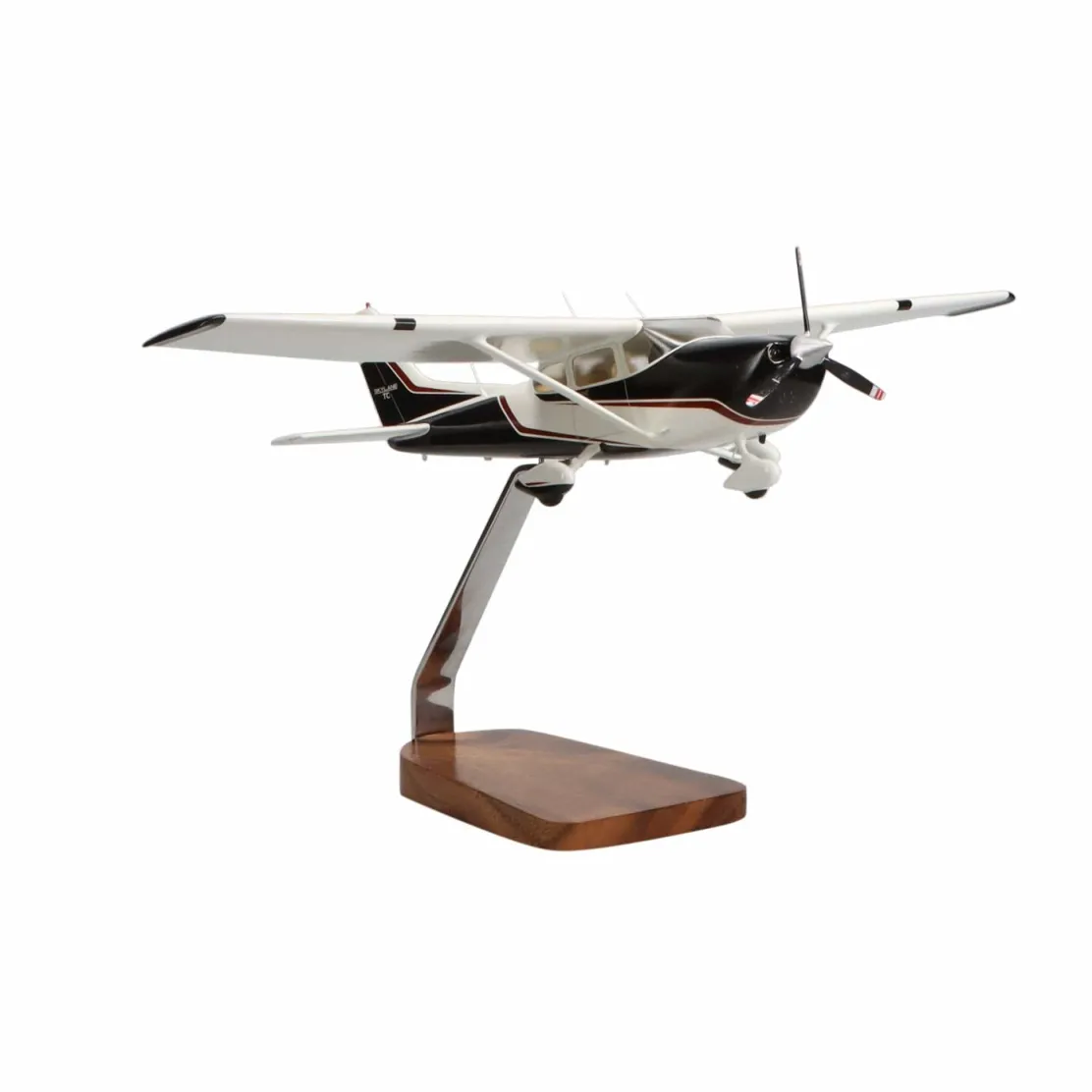 Cessna 182 Skylane Clear Canopy Large Mahogany Model