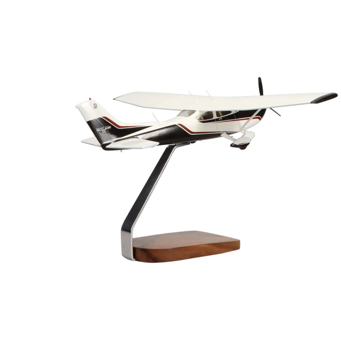 Cessna 182 Skylane Clear Canopy Large Mahogany Model
