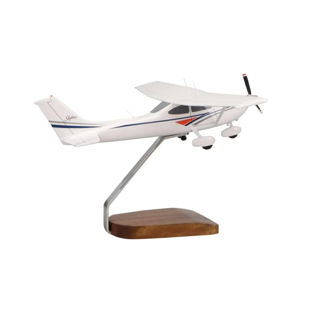 Cessna 182 Skylane (White) Large Mahogany Model