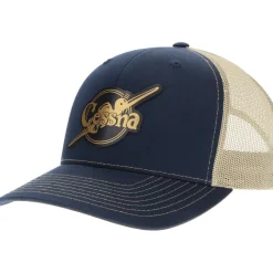 Cessna 40's Logo Richardson 112 Heritage Trucker Hat - Gold