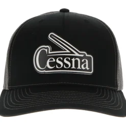 Cessna 50's & 60's Logo Richardson 112 Velocity Trucker Hat - Black/White