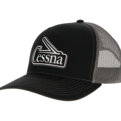 Cessna 50's & 60's Logo Richardson 112 Velocity Trucker Hat - Black/White