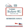 Cessna TR182 Skylane RG 1979 Pilot's Information Manual (D1143-13)