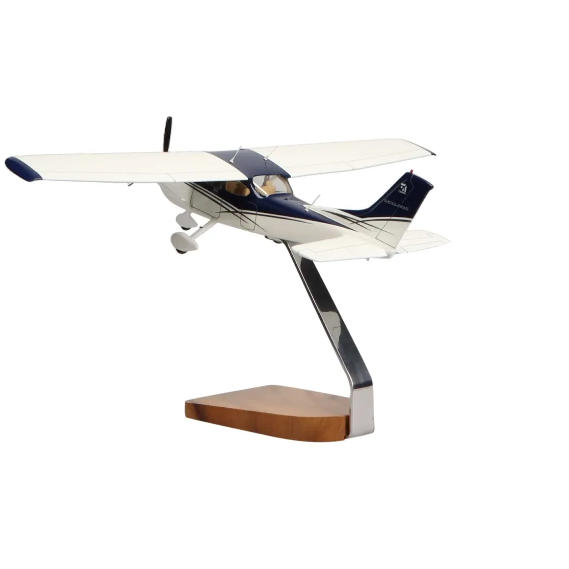 Cessna Turbo Skylane Clear Canopy Large Mahogany Model