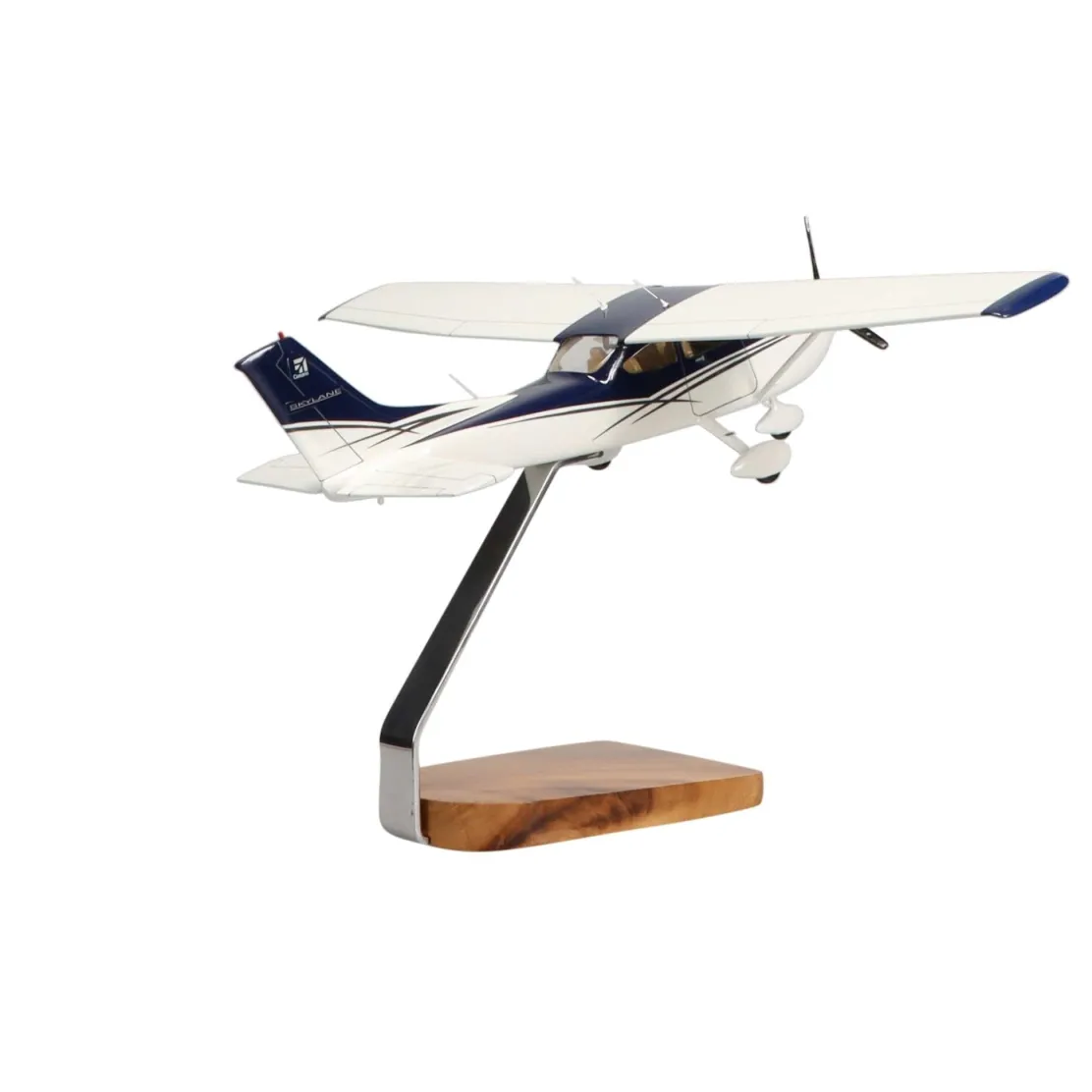 Cessna Turbo Skylane Clear Canopy Large Mahogany Model