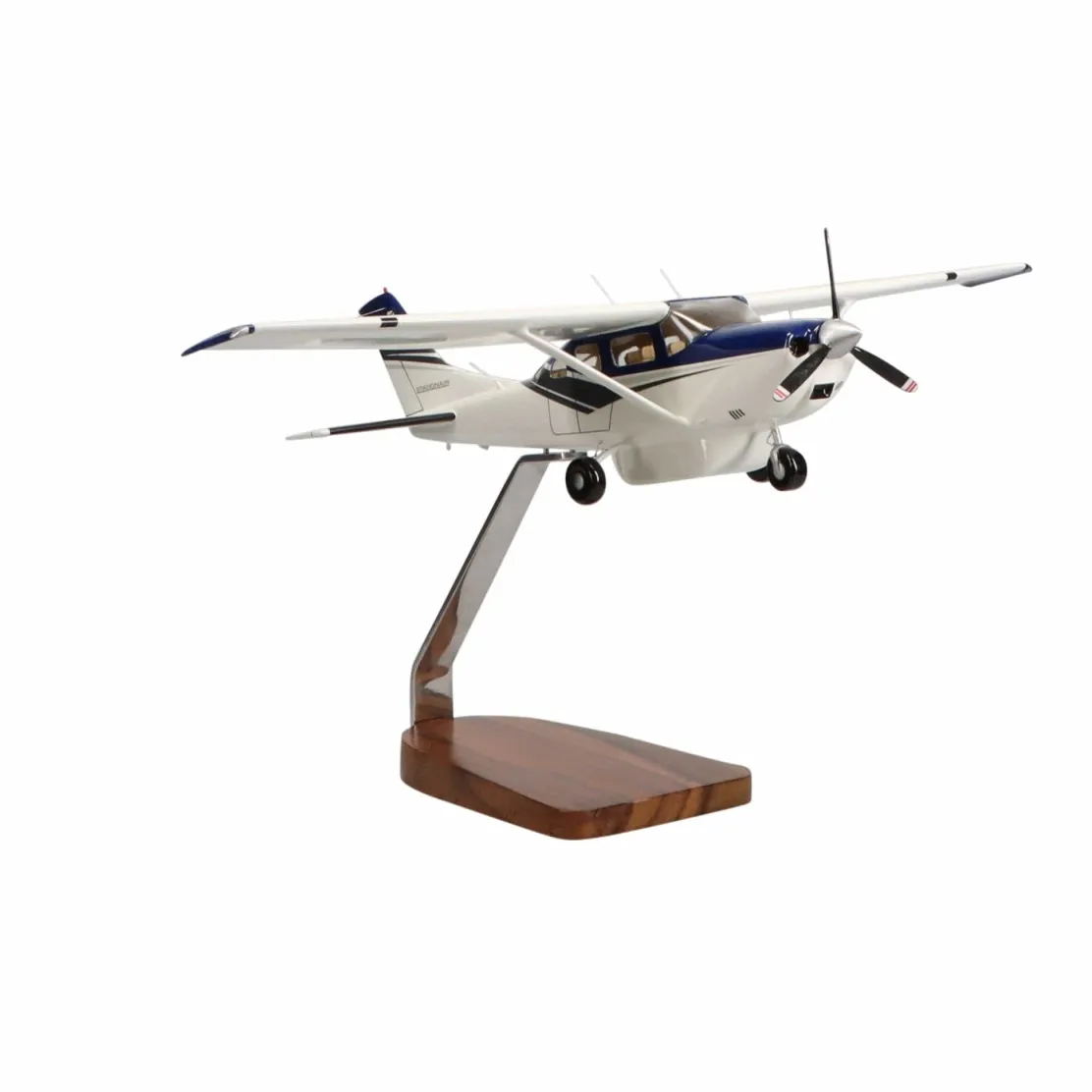 Cessna Turbo Stationair HD Clear Canopy Large Mahogany Model