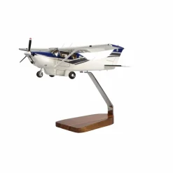 Cessna Turbo Stationair HD Clear Canopy Large Mahogany Model