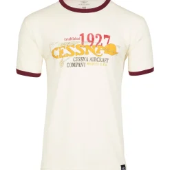 Cessna Vintage Plane Logo Ringer T-Shirt by Aeroplane Apparel Co.