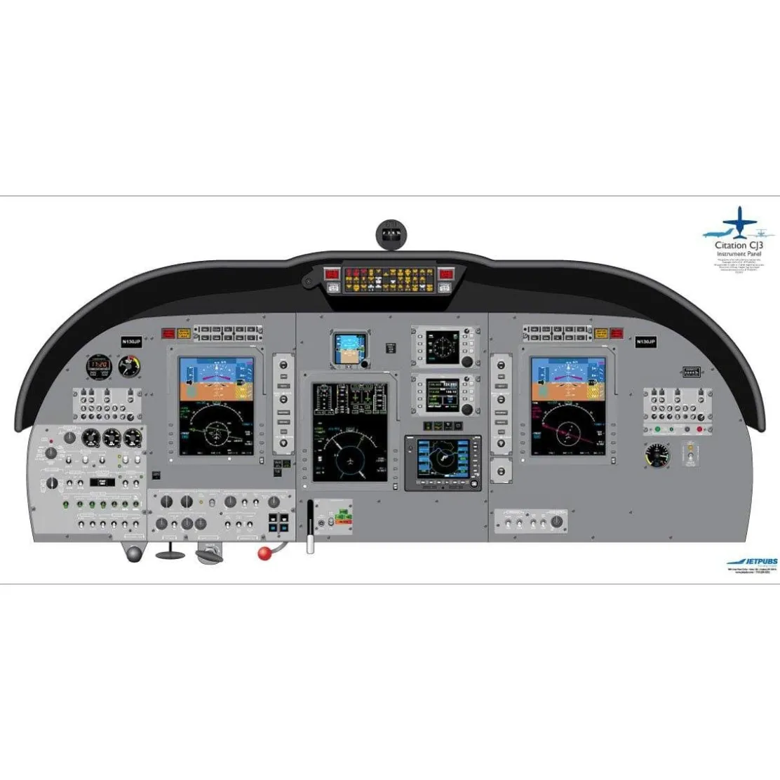 Cessna 18" x 36" Cockpit Posters for Pilot Training