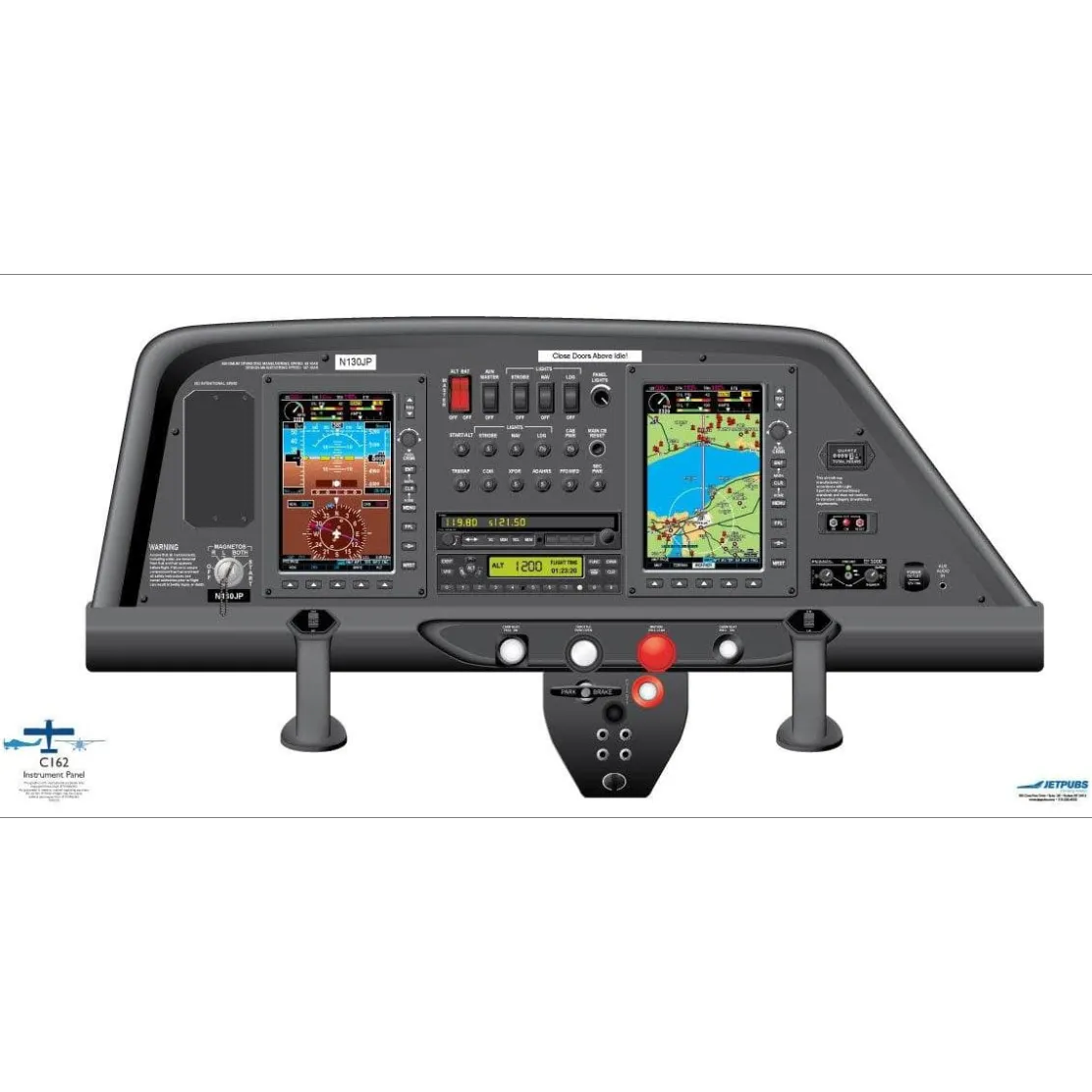 Cessna 18" x 36" Cockpit Posters for Pilot Training