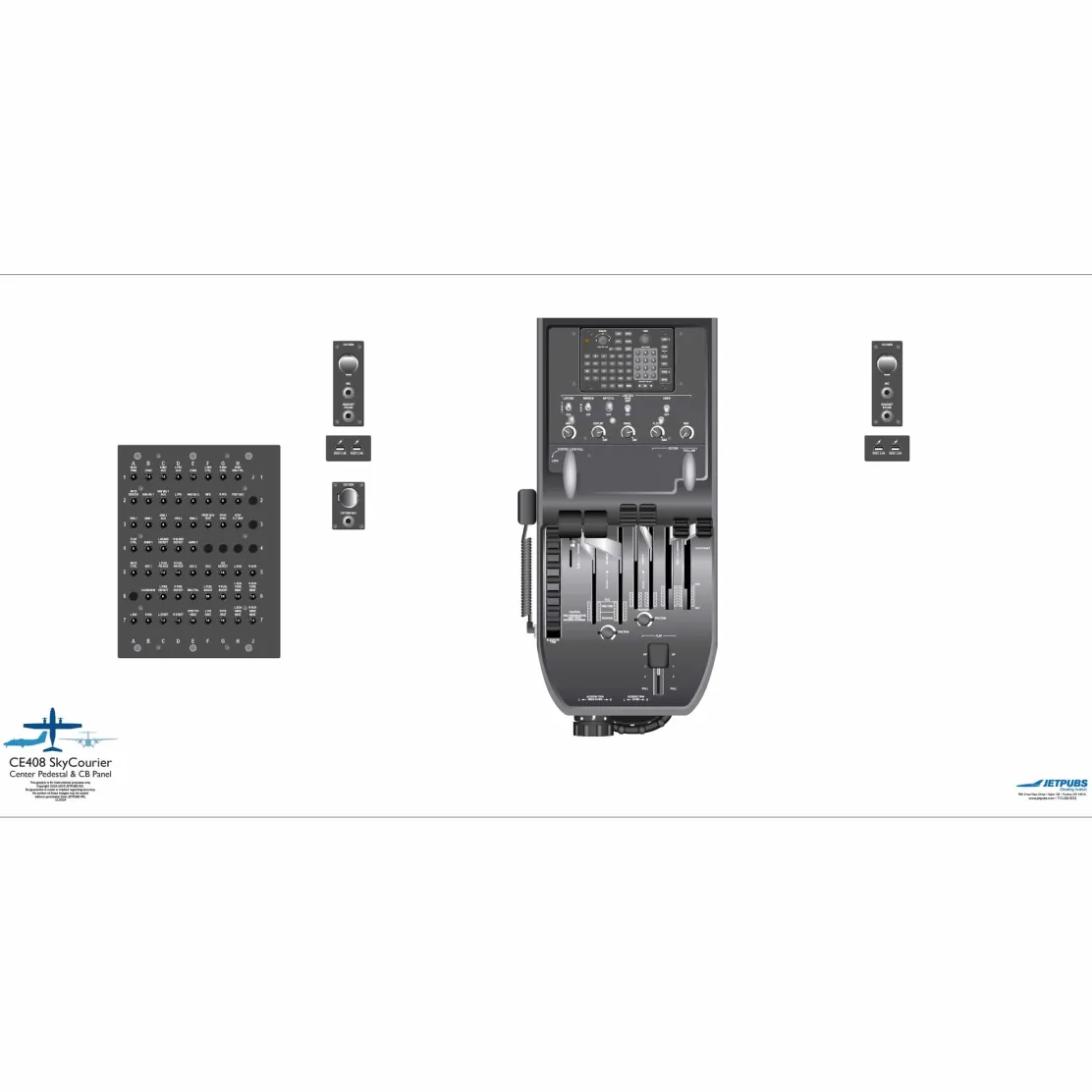 Cessna 18" x 36" Cockpit Posters for Pilot Training