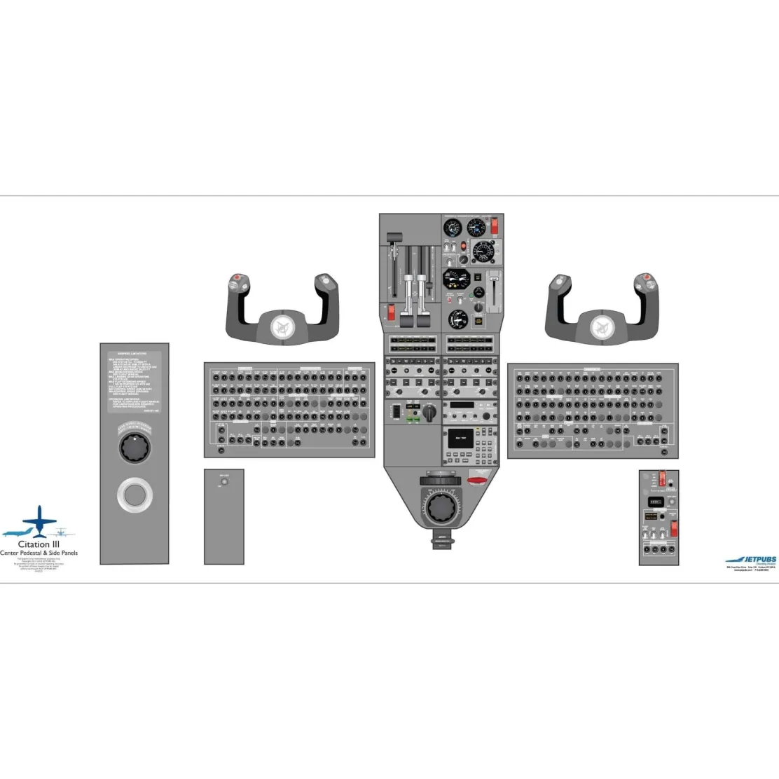 Cessna 18" x 36" Cockpit Posters for Pilot Training