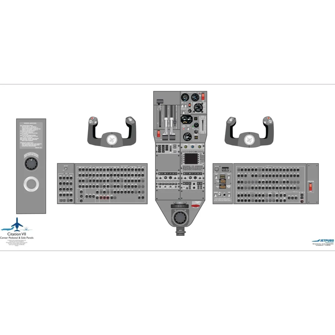 Cessna 18" x 36" Cockpit Posters for Pilot Training