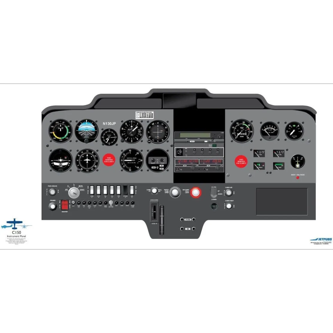 Cessna 18" x 36" Cockpit Posters for Pilot Training