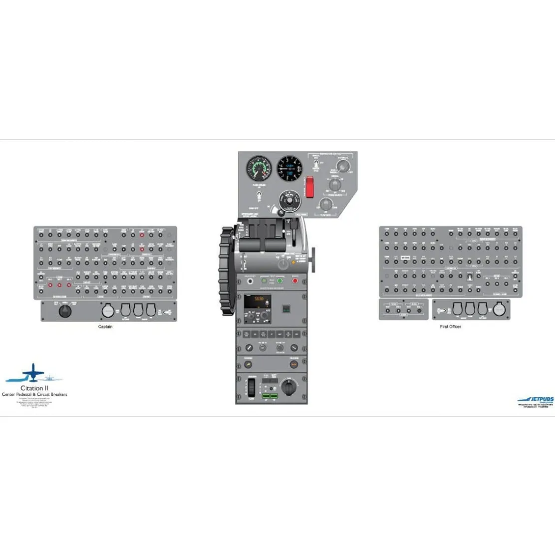 Cessna 18" x 36" Cockpit Posters for Pilot Training