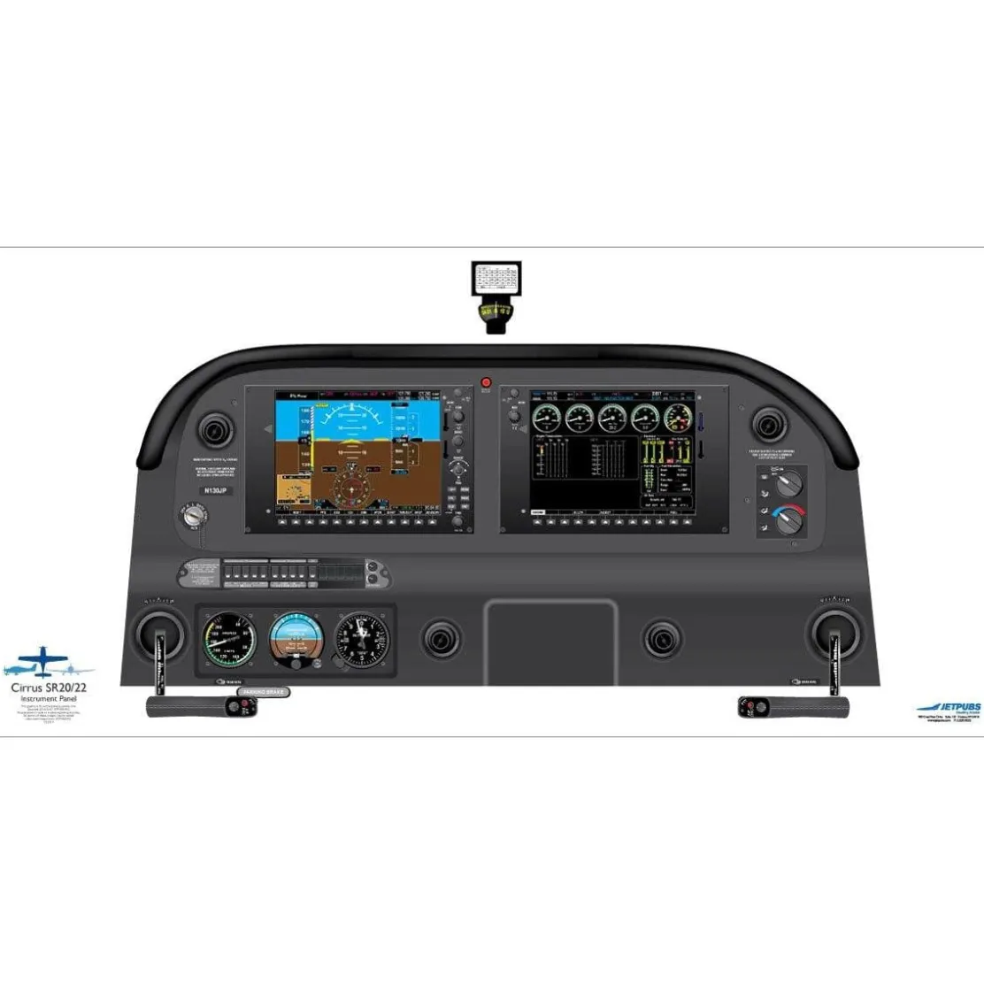 Cirrus 18" x 36" Cockpit Posters for Pilot Training