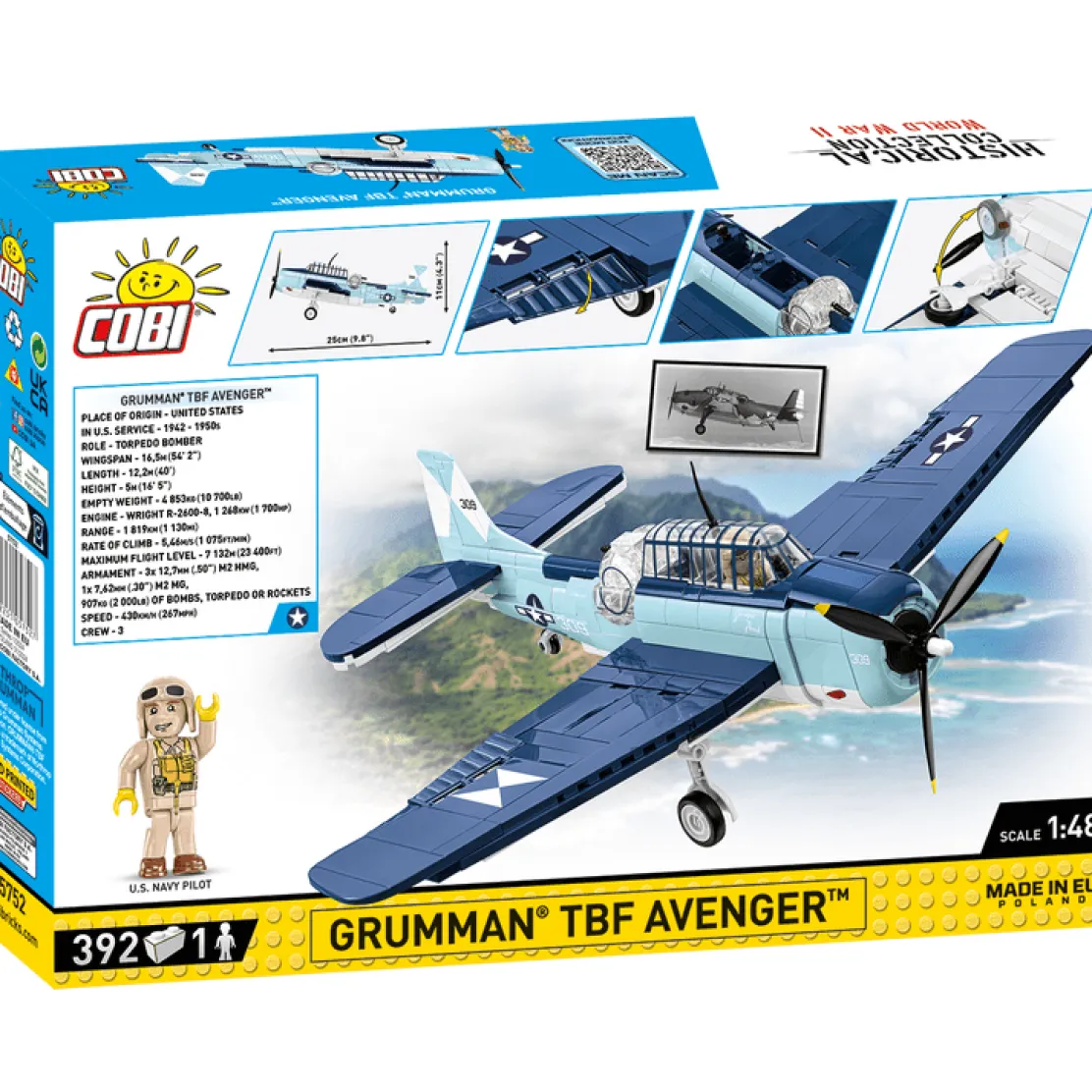 Cobi Blocks Grumman TBF Avenger 392pc Creative Building Block Set