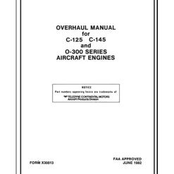 Continental C-125,C-145,O-300 1982 Overhaul Manual (X-30013)
