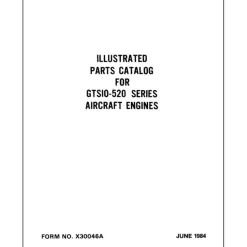 Continental GTSIO-520 Series 1984 Parts Catalog (X30046A)