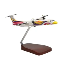 De Havilland Canada Dash 8 Nok Air Large Mahogany Model
