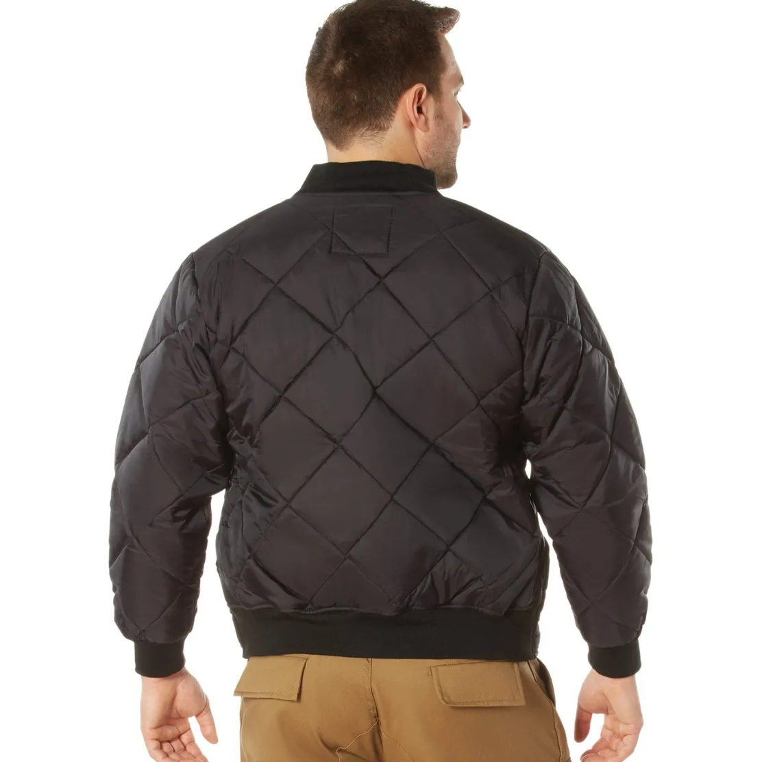 Diamond Nylon Quilted Flight Jacket