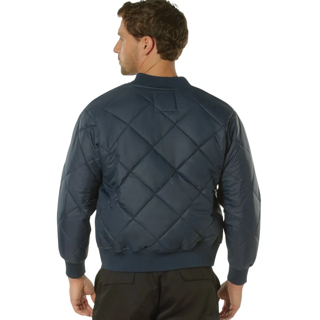 Diamond Nylon Quilted Flight Jacket