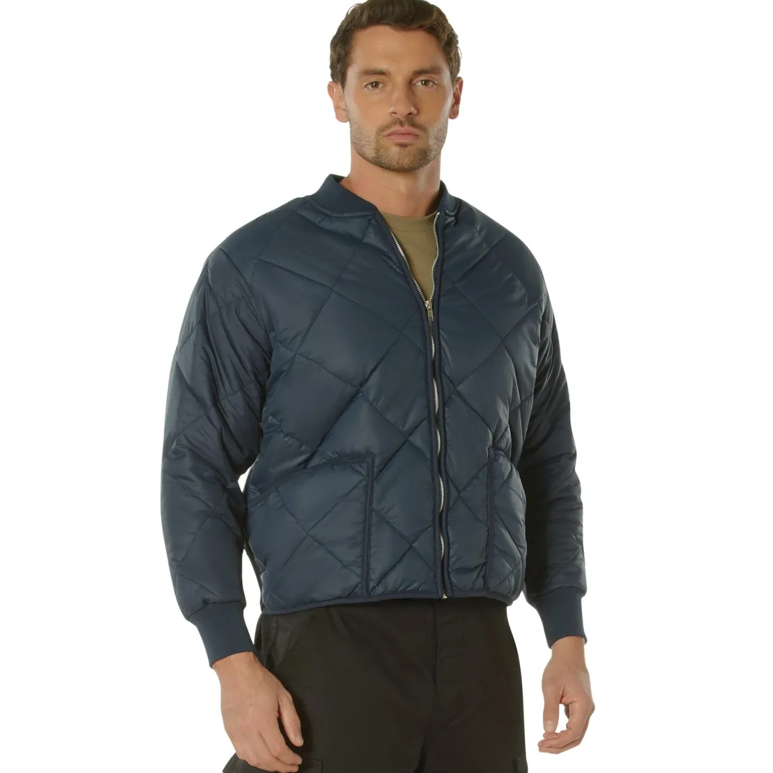 Diamond Nylon Quilted Flight Jacket