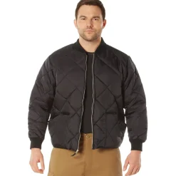 Diamond Nylon Quilted Flight Jacket