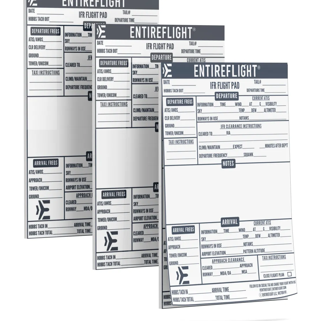 EntireFlight IFR Flight Pad 3-Pack: Perfecting Your Instrument Flight Experience