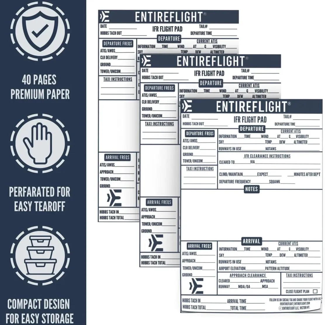 EntireFlight IFR Flight Pad 3-Pack: Perfecting Your Instrument Flight Experience