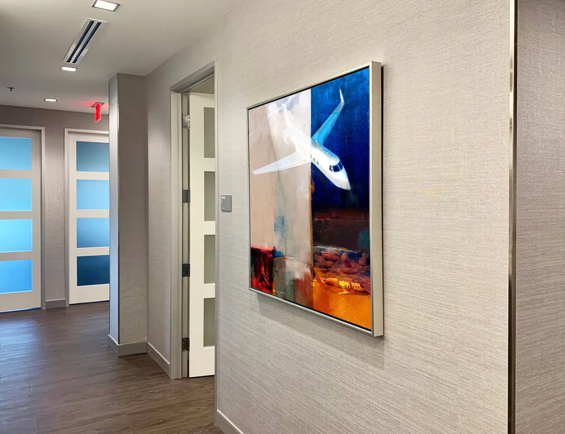 Executive Meeting Frank Martin Aviation Art Print