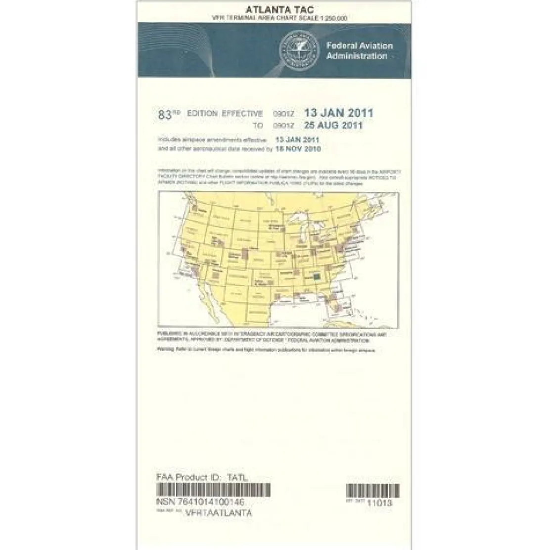 FAA Atlanta VFR Terminal Area Chart - 07/09/26 thru 09/03/26