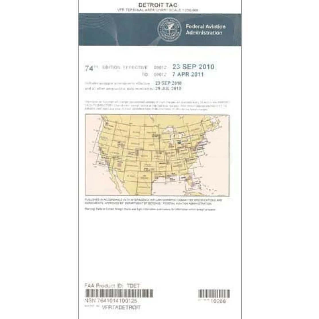 FAA Detroit VFR Terminal Area Chart - 07/09/26 thru 09/03/26
