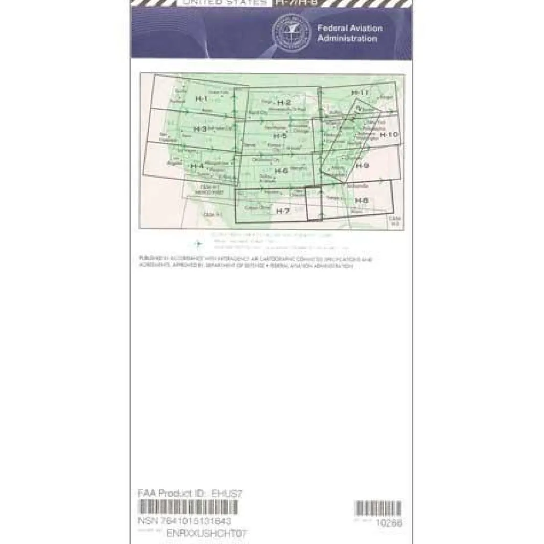 FAA H7/8 Instrument Flight Rules (IFR) Enroute High Altitude Chart - 07/09/26 thru 09/03/26