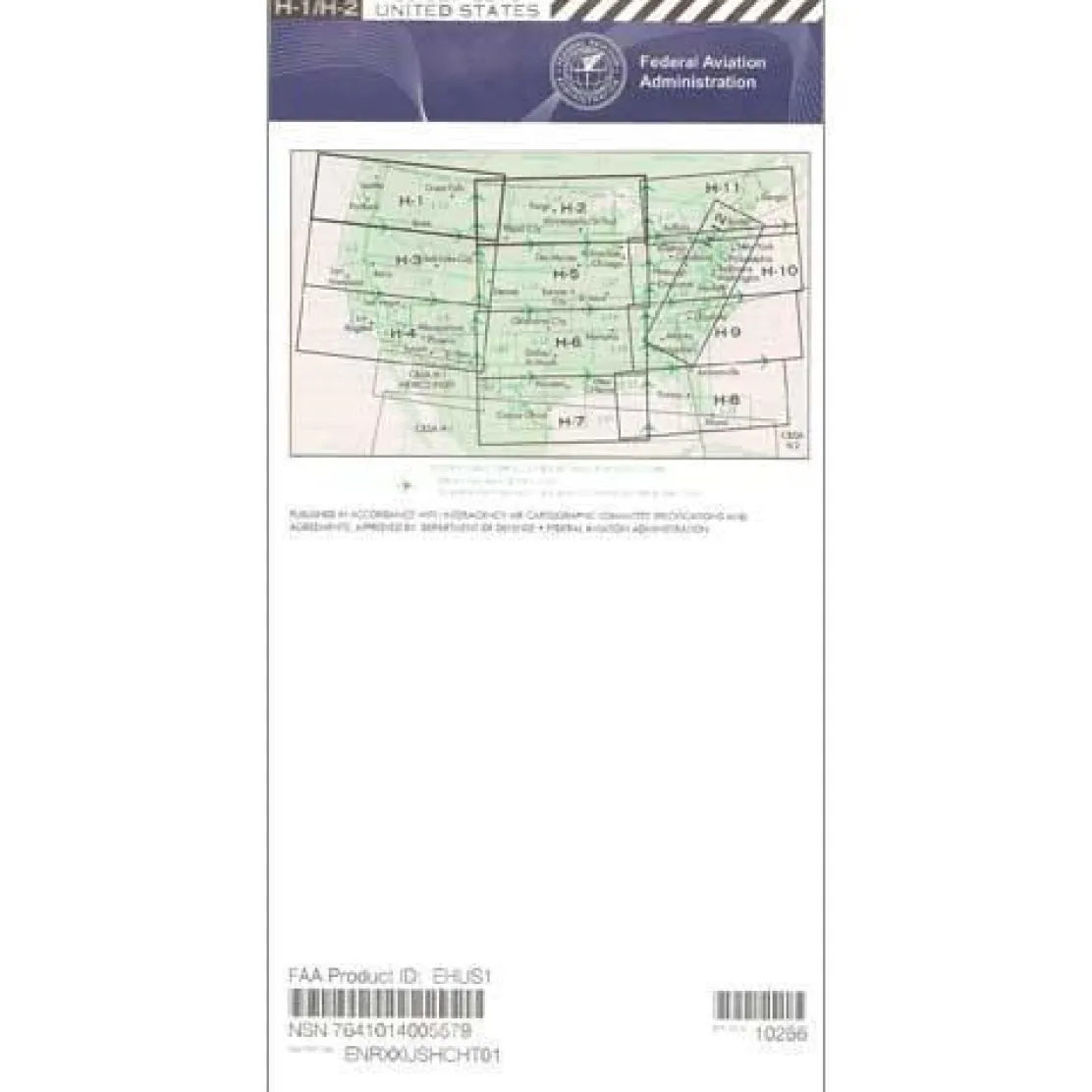 FAA H1/2 Instrument Flight Rules (IFR) Enroute High Altitude Chart - 07/09/26 thru 09/03/26