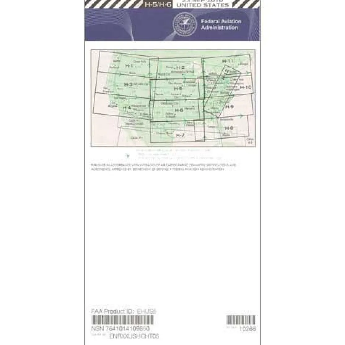 FAA H5/6 Instrument Flight Rules (IFR) Enroute High Altitude Chart - 07/09/26 thru 09/03/26