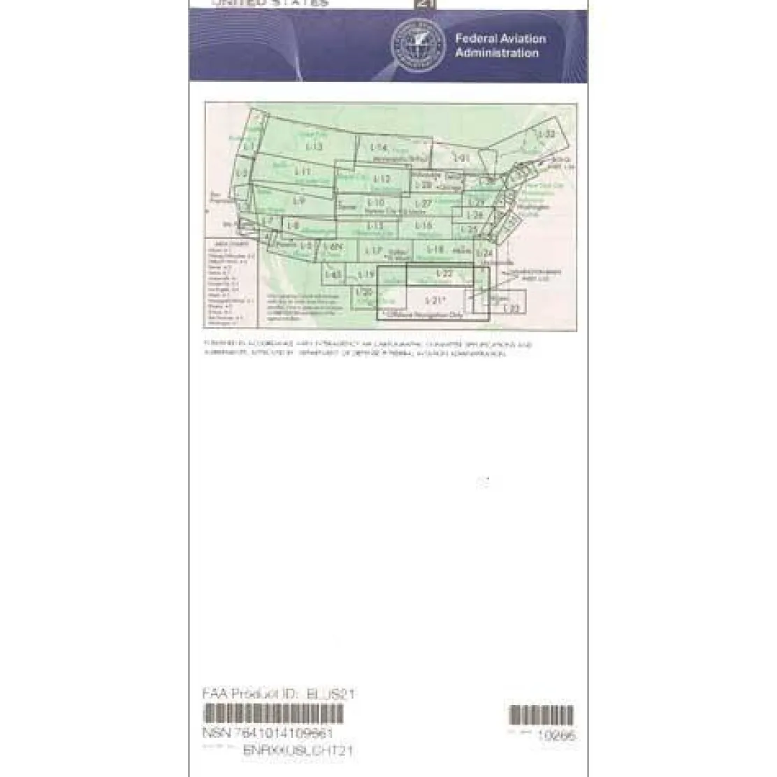 FAA L21/22 Instrument Flight Rules (IFR) Enroute Low Altitude Chart - 07/09/26 thru 09/03/26
