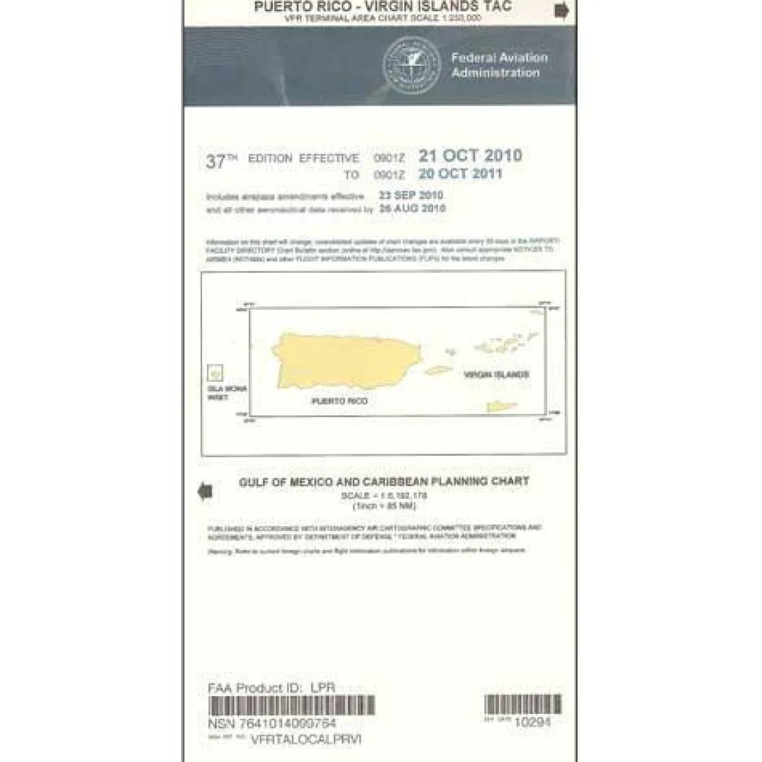 FAA Puerto Rico VFR Terminal Area Chart - 07/09/26 thru 09/03/26