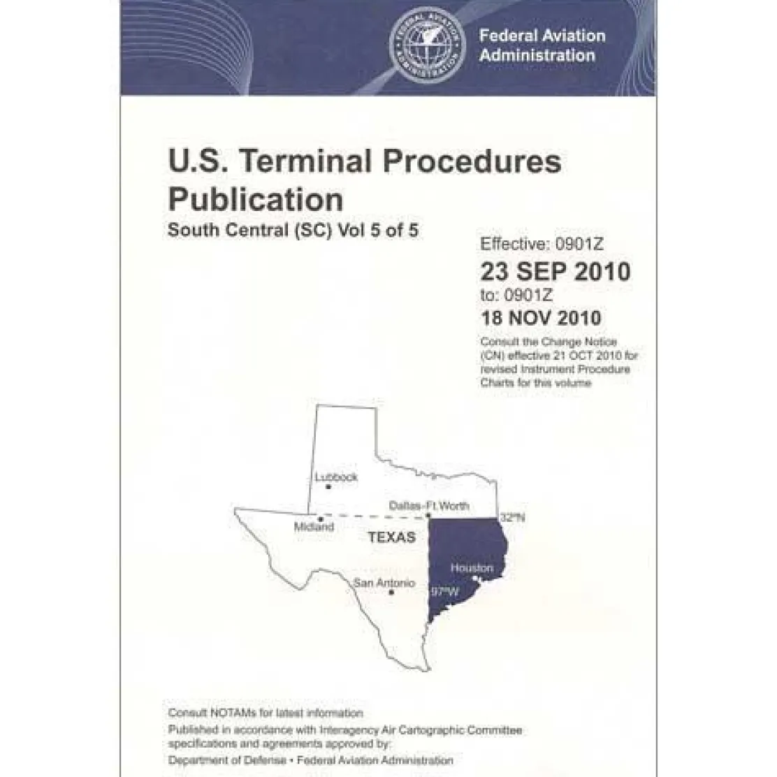 FAA South Central V5 U.S. Terminal Procedures Publication Bound - 07/09/26 thru 09/03/26