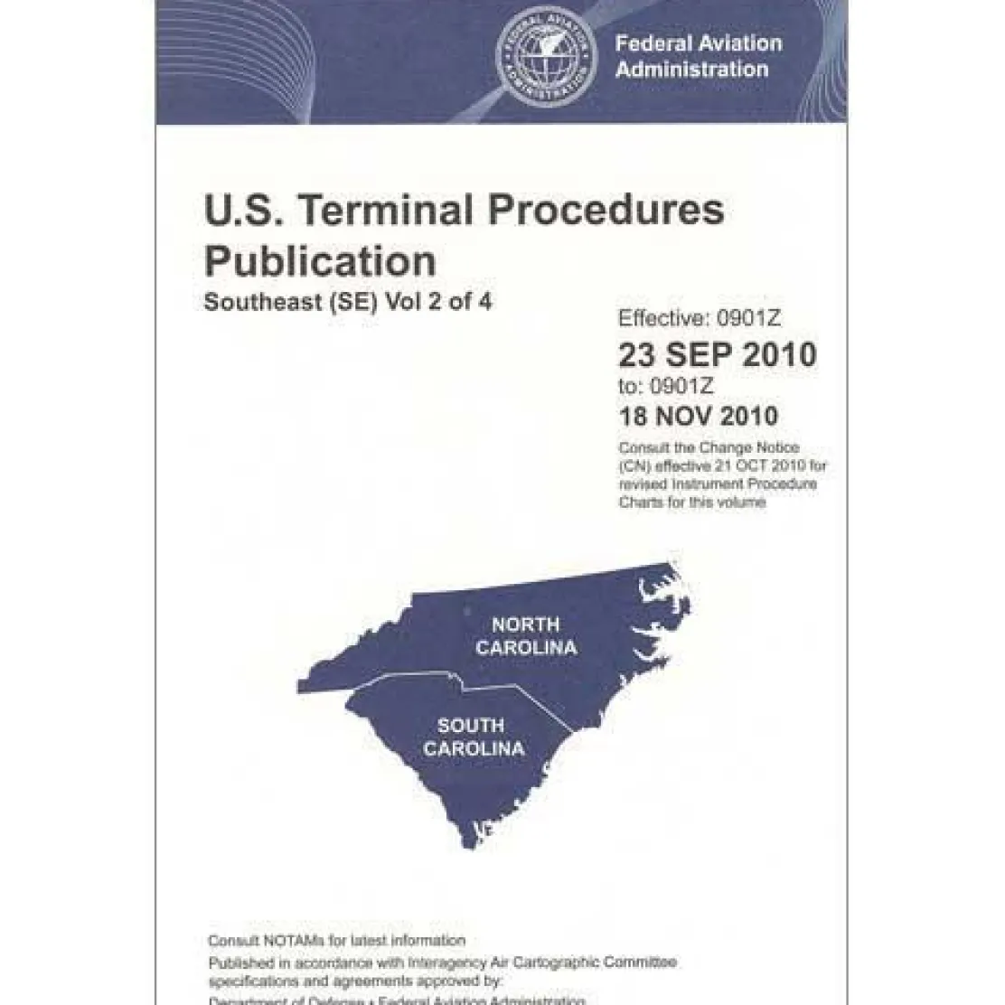 FAA South East Vol 2 U.S. Terminal Procedures Publication Bound - 07/09/26 thru 09/03/26